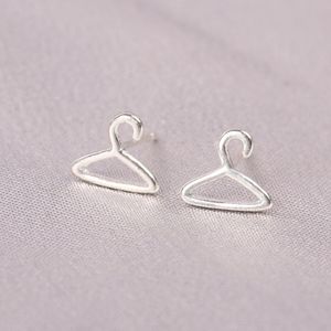 Teenie Tiny Hanger Sterling Silver Stud Earrings